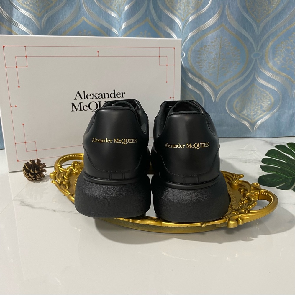 Alexander McQueen Black Leather Sneakers - Picture 4 of 9